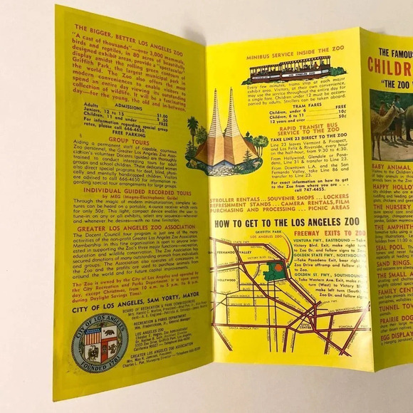Vintage Los Angeles  Zoo Travel Guide Brochure California - Picture 8 of 10